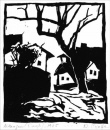 Althagen (Darß) 1985 Holzschnitt 14,8x12,4 cm Althagen (Darß) 1985 Holzschnitt 14,8x12,4 cm