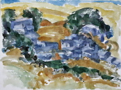 Dorf auf Kreta Aquarell 30x40 cm Dorf auf Kreta Aquarell 30x40 cm