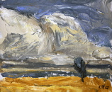 Große Wolke am See Öl/Lw./Pappe 11,1x13,4 cm Große Wolke am See Öl/Lw./Pappe 11,1x13,4 cm