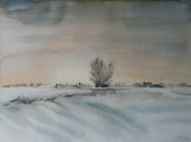 Havelland im Winter 2012 Aquarell 30x40 cm Havelland im Winter 2012 Aquarell 30x40 cm