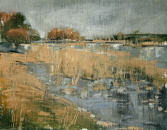 Tonlöcher bei Vehlefanz II 2011 Öl/Pappe 28,3x 36,2 cm Tonlöcher bei Vehlefanz II 2011 Öl/Pappe 28,3x 36,2 cm
