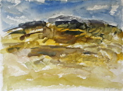 Dünen auf der Insel Rømø, Dänemark  Aquarell  24x32 cm