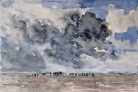 Wattwanderer Aquarell 20x30 cm Wattwanderer Aquarell 20x30 cm
