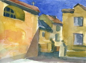 Aus dem Skizzenblock  Aquarell, Kugelschreiber